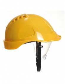 Portwest PW55 Retractable Visor Helmet  - Yellow 